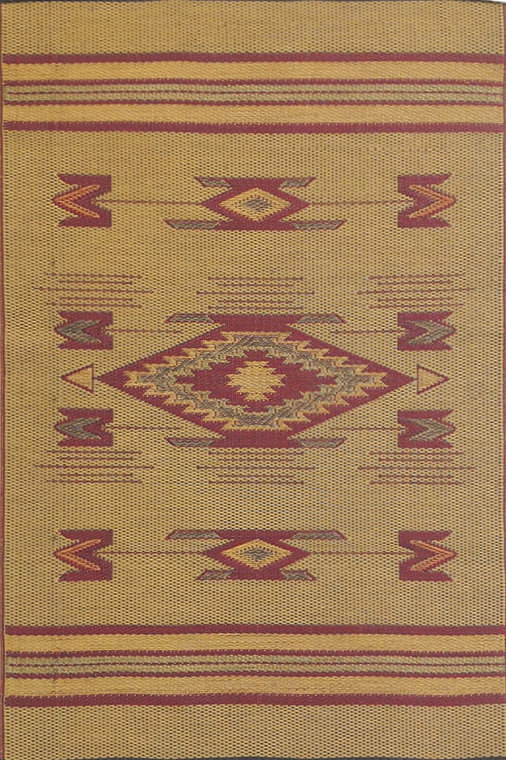 Navajo Dark Red Recycled Indoor/Outdoor Rug