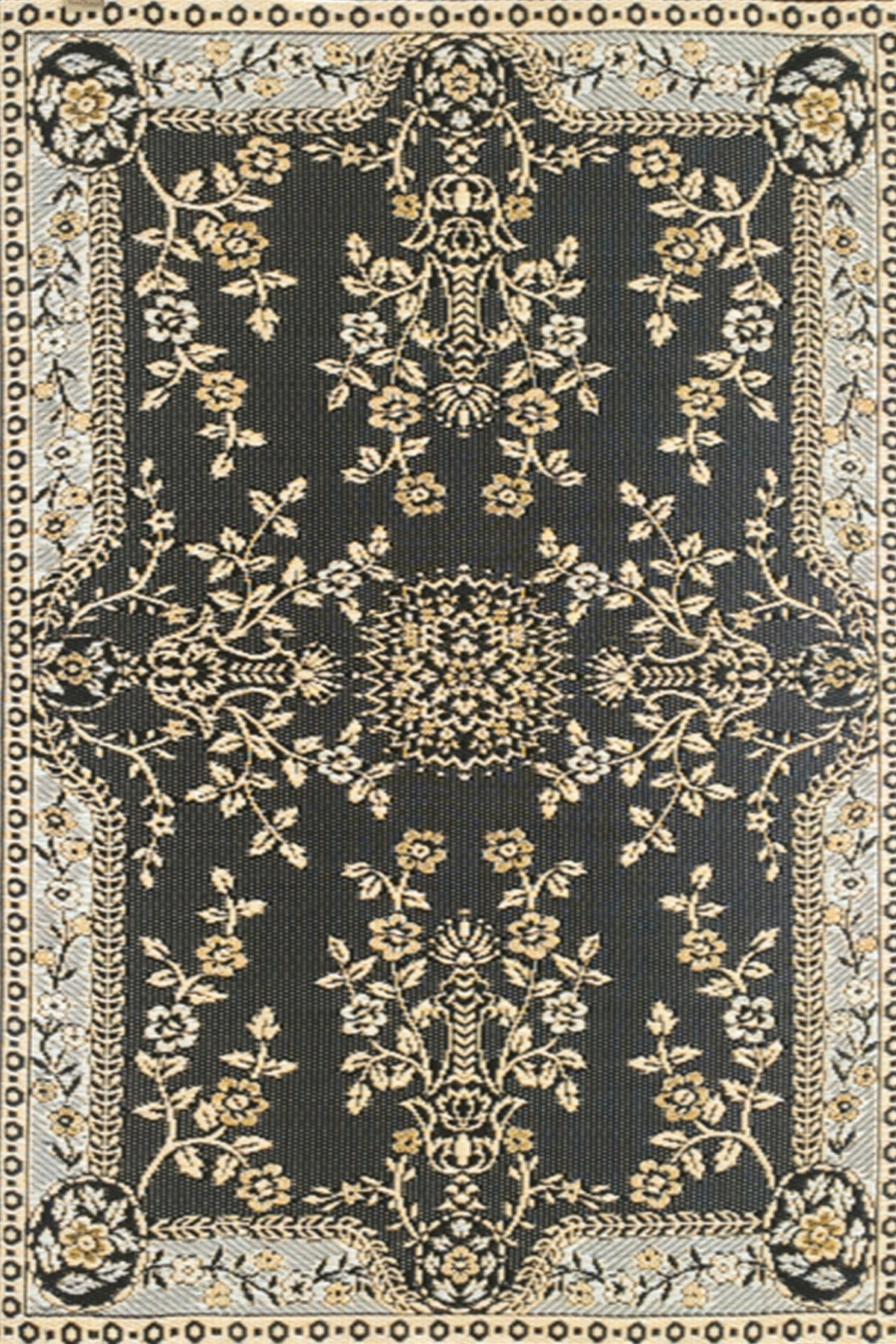 Garland Black & Tan Recycled Indoor/Outdoor Rug