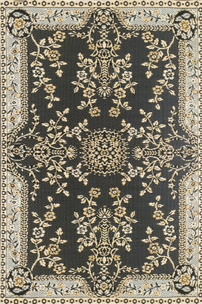 Garland Black & Tan Recycled Indoor/Outdoor Rug