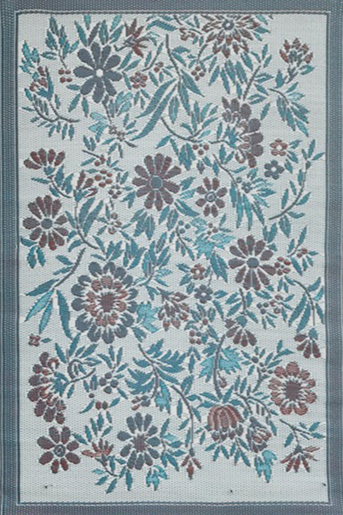 Wildflowers Stone Terra Recycled Indoor/Outdoor Rug