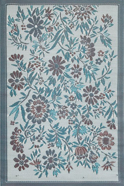 Wildflowers Stone Terra Recycled Indoor/Outdoor Rug