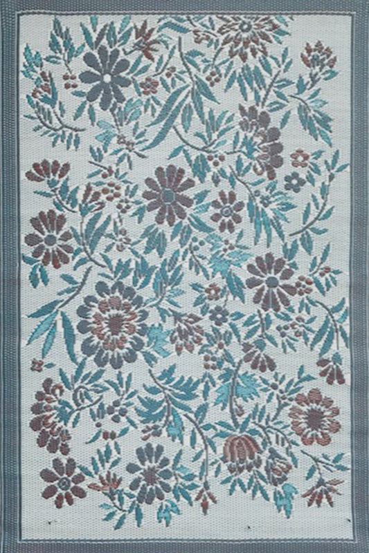 Wildflowers Stone Terra Recycled Indoor/Outdoor Rug