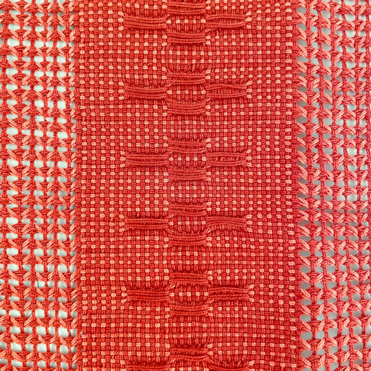 Handwoven Calado Cotton Table Runner – Terracotta