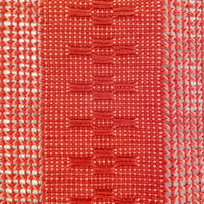Handwoven Calado Cotton Table Runner – Terracotta