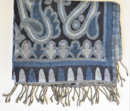 Handwoven Paisley Jamavar Pashmina Wool Shawl