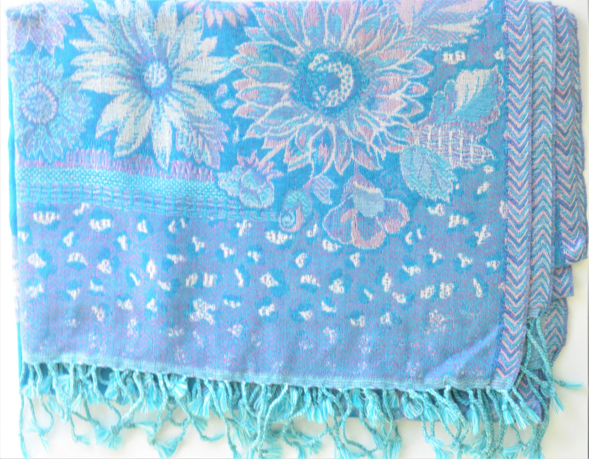Handwoven Paisley Jamavar Pashmina Wool Shawl