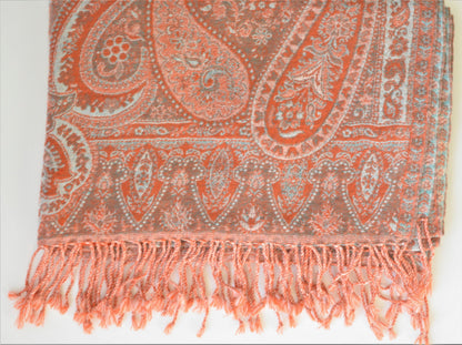 Handwoven Paisley Jamavar Pashmina Wool Shawl