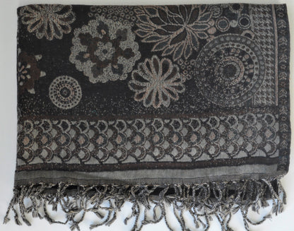 Handwoven Paisley Jamavar Pashmina Wool Shawl