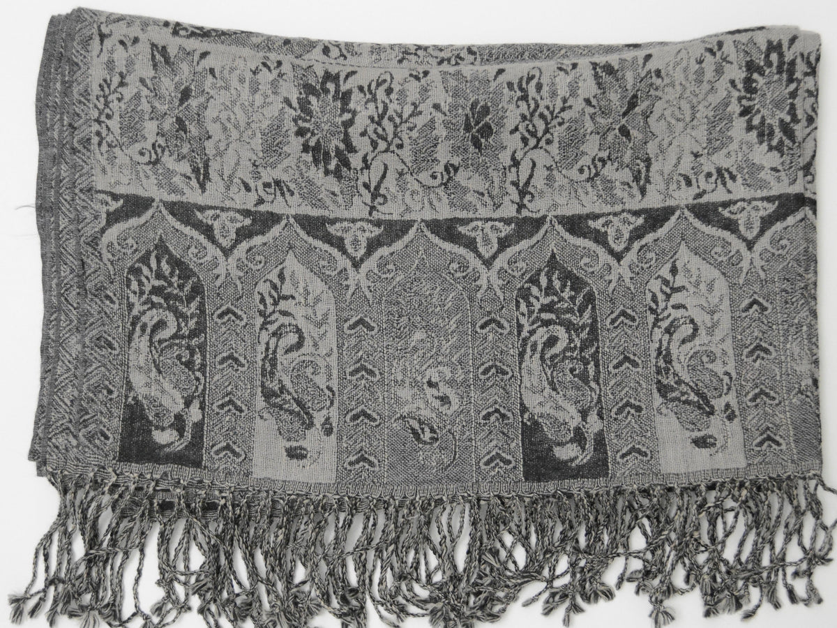 Handwoven Paisley Jamavar Pashmina Wool Shawl