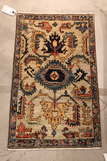 1'11 x 3'3 ft Chobi hand knotted oriental rug