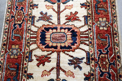 2 x 3 ft Hand knotted Chobi oriental rug