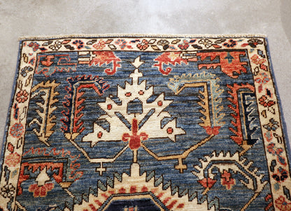 2'1 x 3'1 ft Hand knotted Chobi wool oriental rug