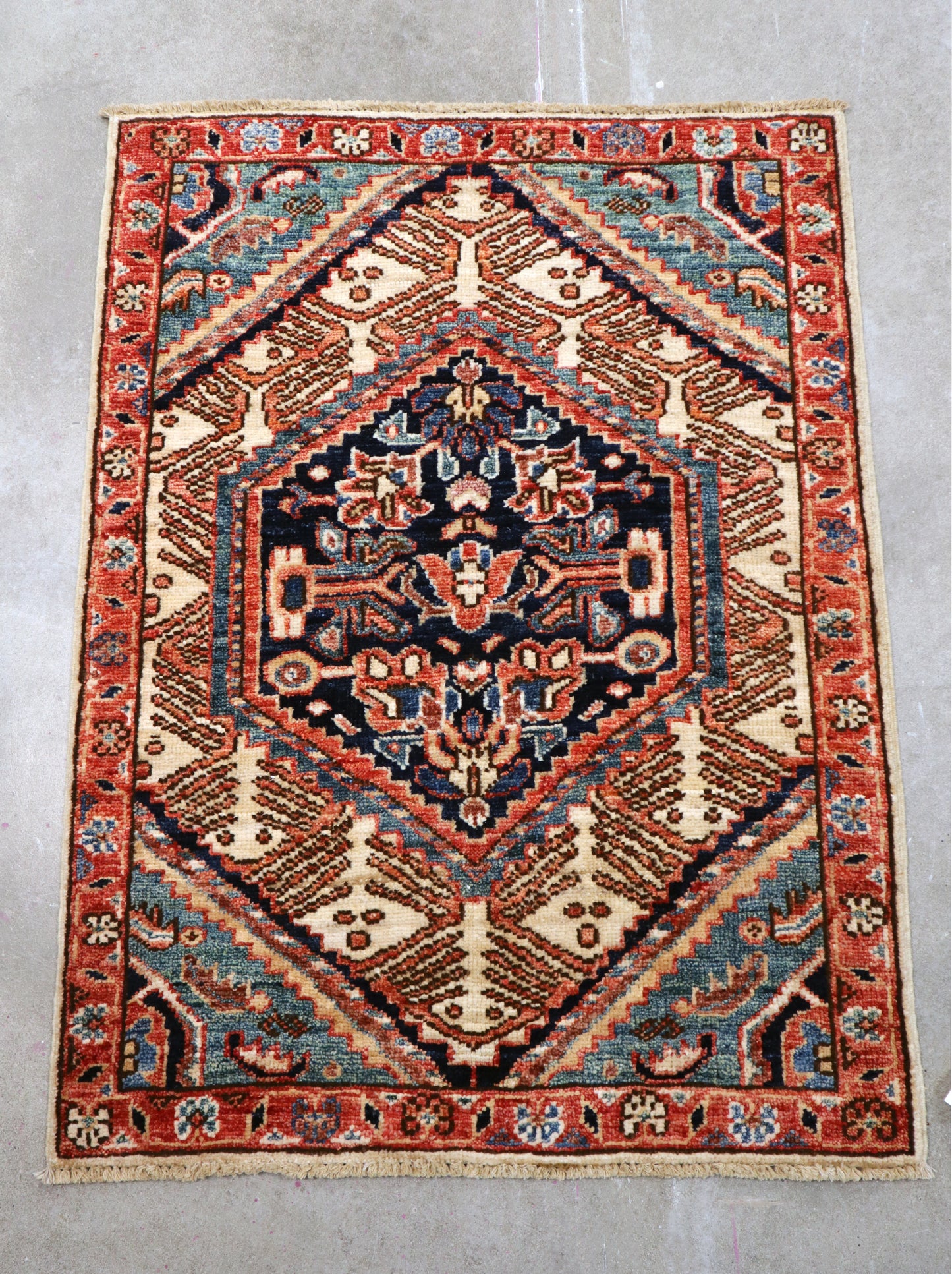2'1 x 2'10 ft Hand knotted Chobi wool oriental rug