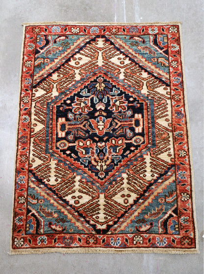 2'1 x 2'10 ft Hand knotted Chobi wool oriental rug