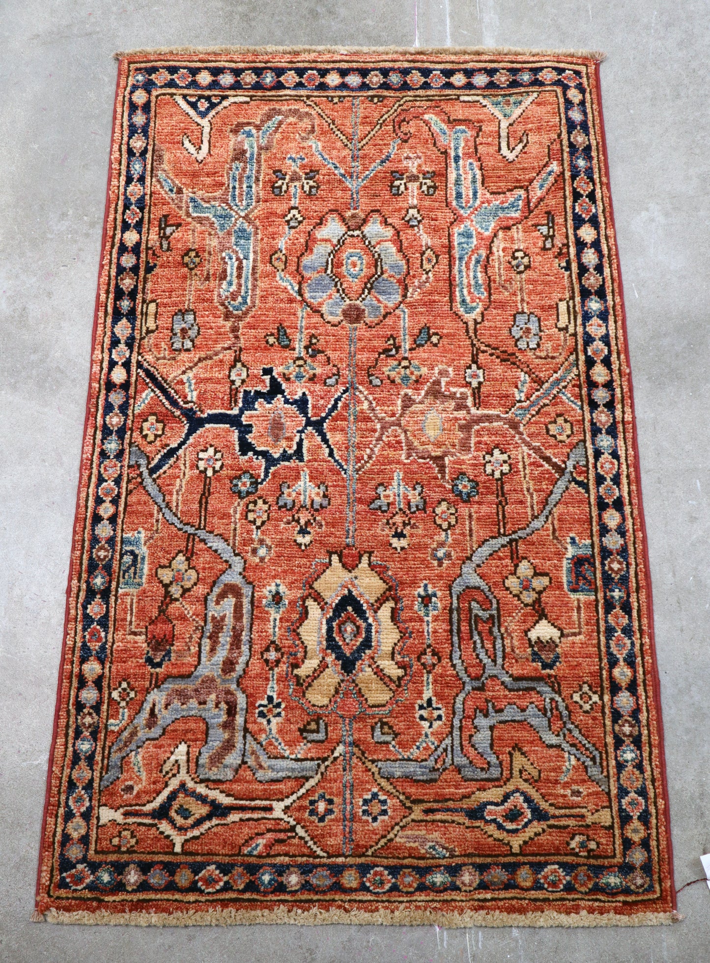 1'10 x 3'2 ft Hand knotted Chobi wool oriental rug