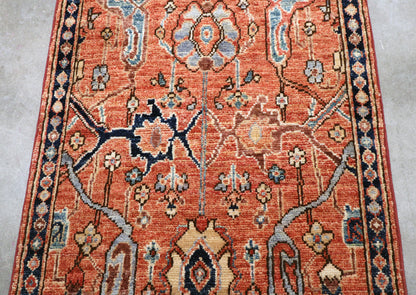 1'10 x 3'2 ft Hand knotted Chobi wool oriental rug