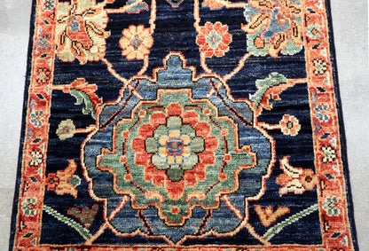 1'11 x 3'0 ft Hand knotted Chobi wool oriental rug