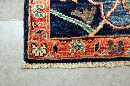 1'11 x 3'0 ft Hand knotted Chobi wool oriental rug