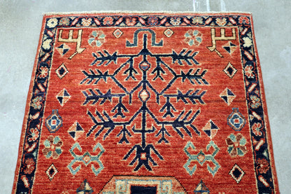 2'1 x 3'1 ft Hand knotted Chobi wool oriental rug