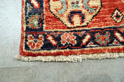 2'1 x 3'1 ft Hand knotted Chobi wool oriental rug