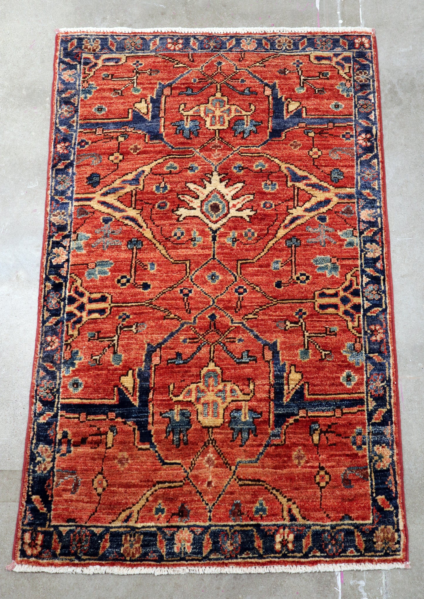2'0 x 3'1 ft Hand knotted Chobi wool oriental rug