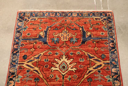 2'0 x 3'1 ft Hand knotted Chobi wool oriental rug