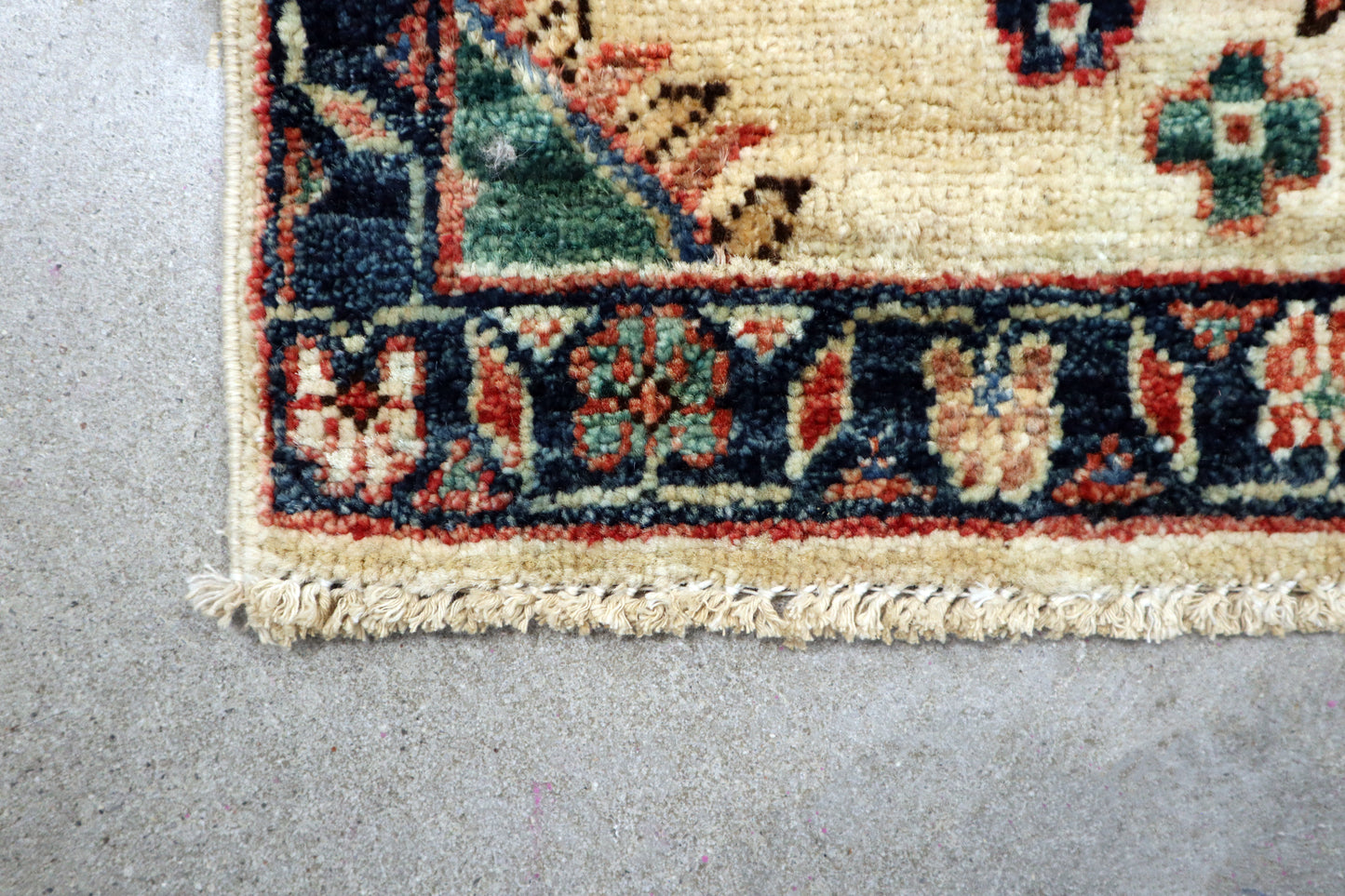 1'10 x 3'1 ft Hand knotted Kazak type wool oriental rug