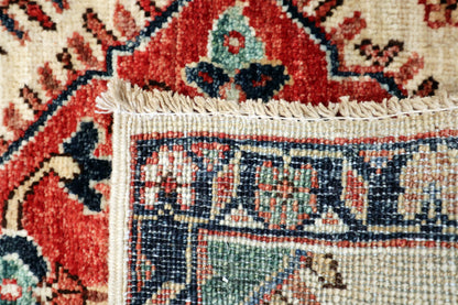 1'10 x 3'1 ft Hand knotted Kazak type wool oriental rug