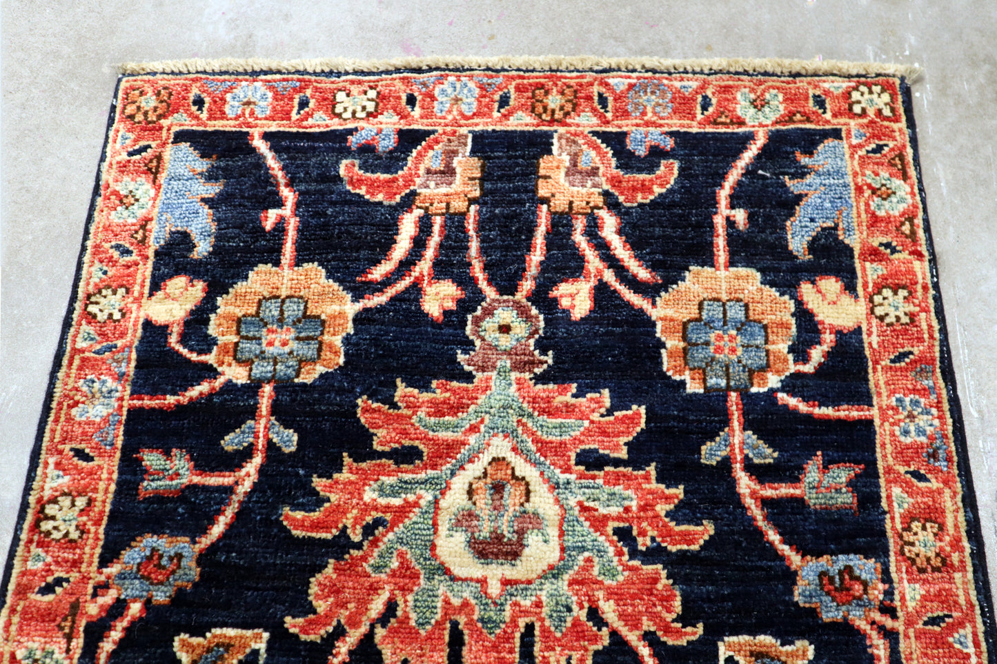 2'0 x 3'1 ft Hand knotted Chobi wool oriental small rug