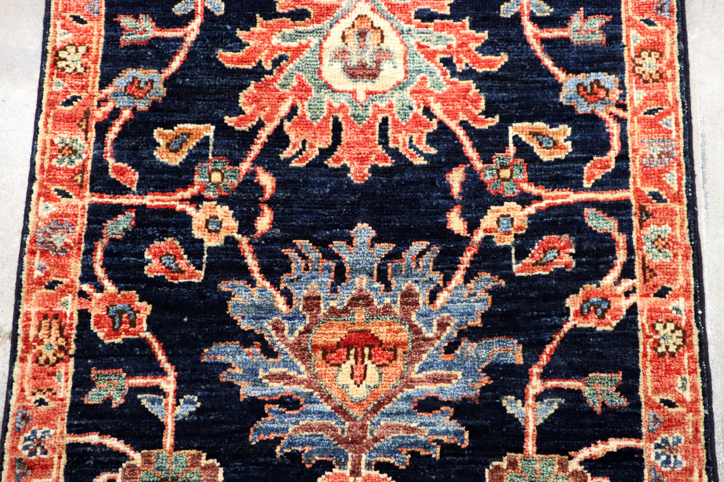 2'0 x 3'1 ft Hand knotted Chobi wool oriental small rug