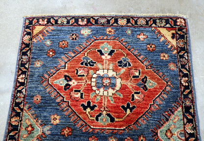 2'2 x 3'2 ft Hand knotted Chobi wool oriental small rug