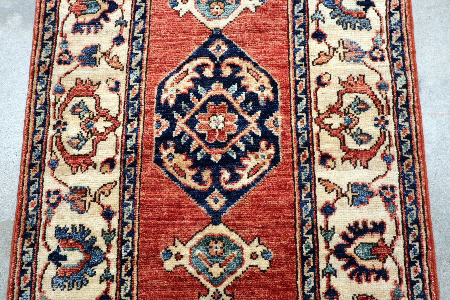 1'11 x 3'1 ft Hand knotted Kazak wool oriental small rug