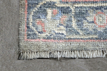2'2 x 3'3 ft Hand knotted Oushak wool oriental small rug