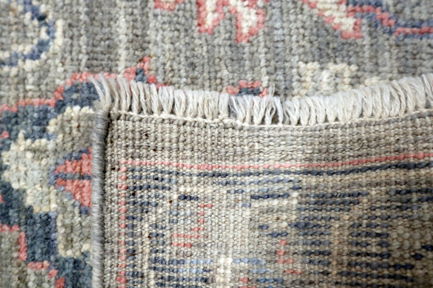 2'2 x 3'3 ft Hand knotted Oushak wool oriental small rug