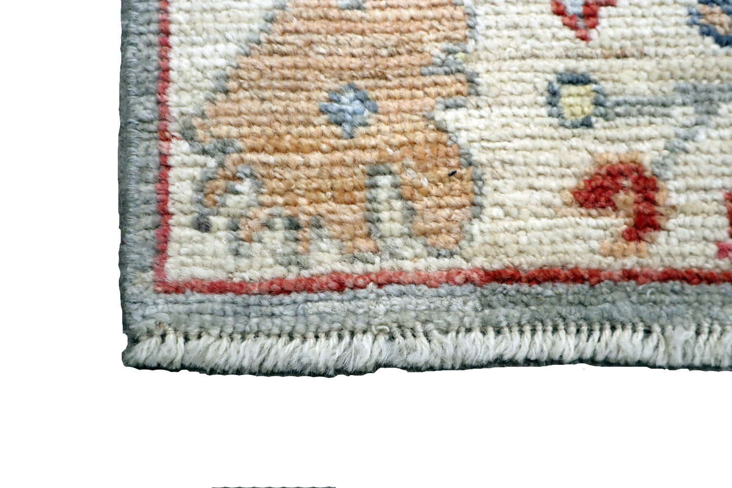 2'2 x 3'3 ft Hand knotted Oushak wool oriental small rug