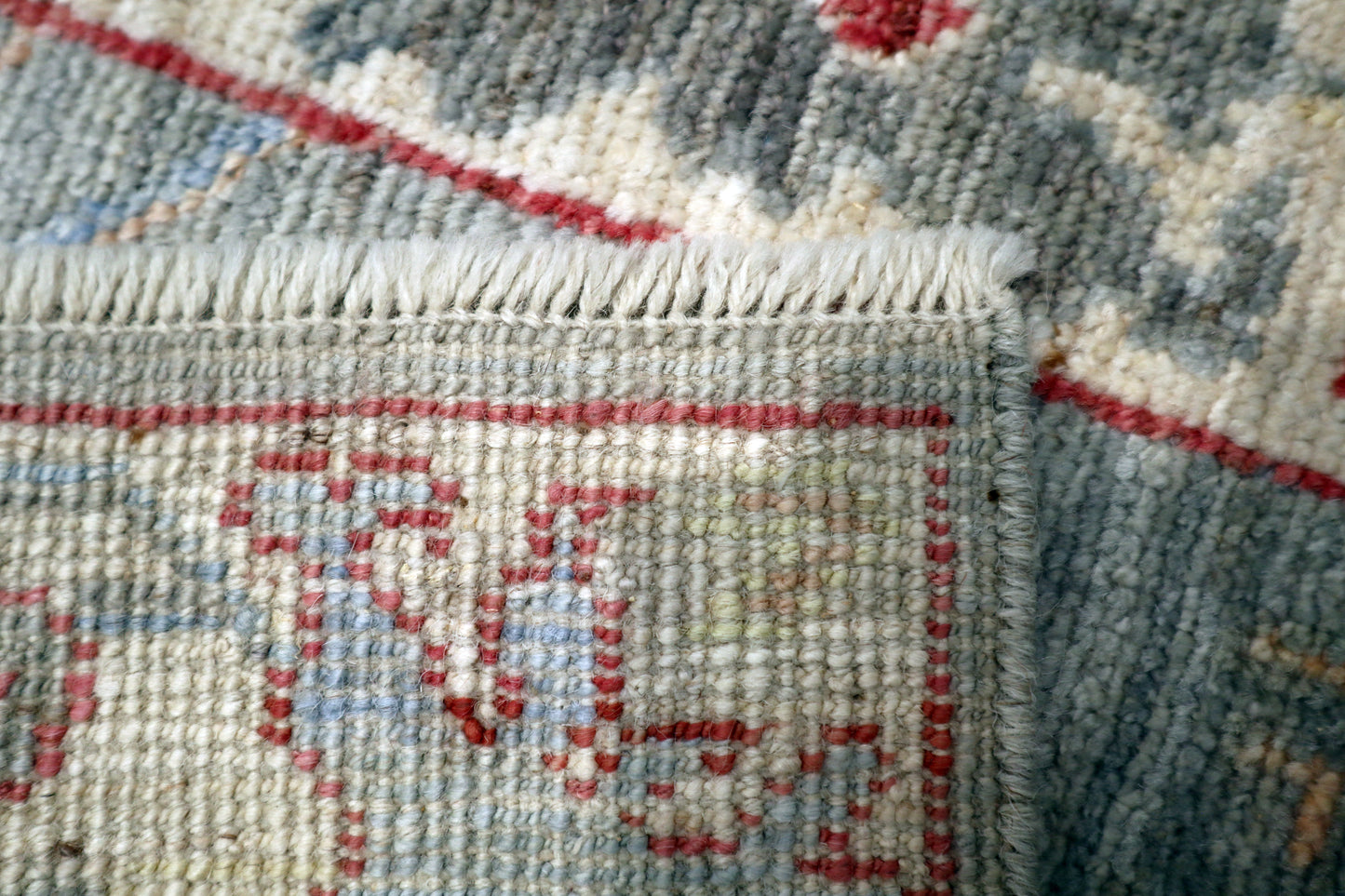 2'2 x 3'3 ft Hand knotted Oushak wool oriental small rug