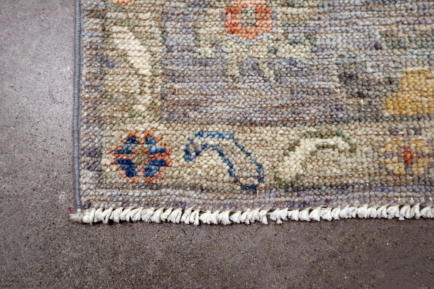 2'0 x 2'10 ft Hand knotted Oushak wool oriental small rug