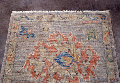 2'0 x 2'10 ft Hand knotted Oushak wool oriental small rug