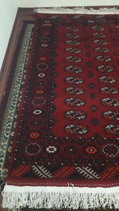 5'0 x 7'0 ft Hand knotted Bokhara custom design Turkmen rug