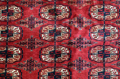 6'8 x 11'0 ft Bokhara Ahal goli design hand knotted oriental rug