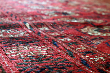 6'8 x 11'0 ft Bokhara Ahal goli design hand knotted oriental rug