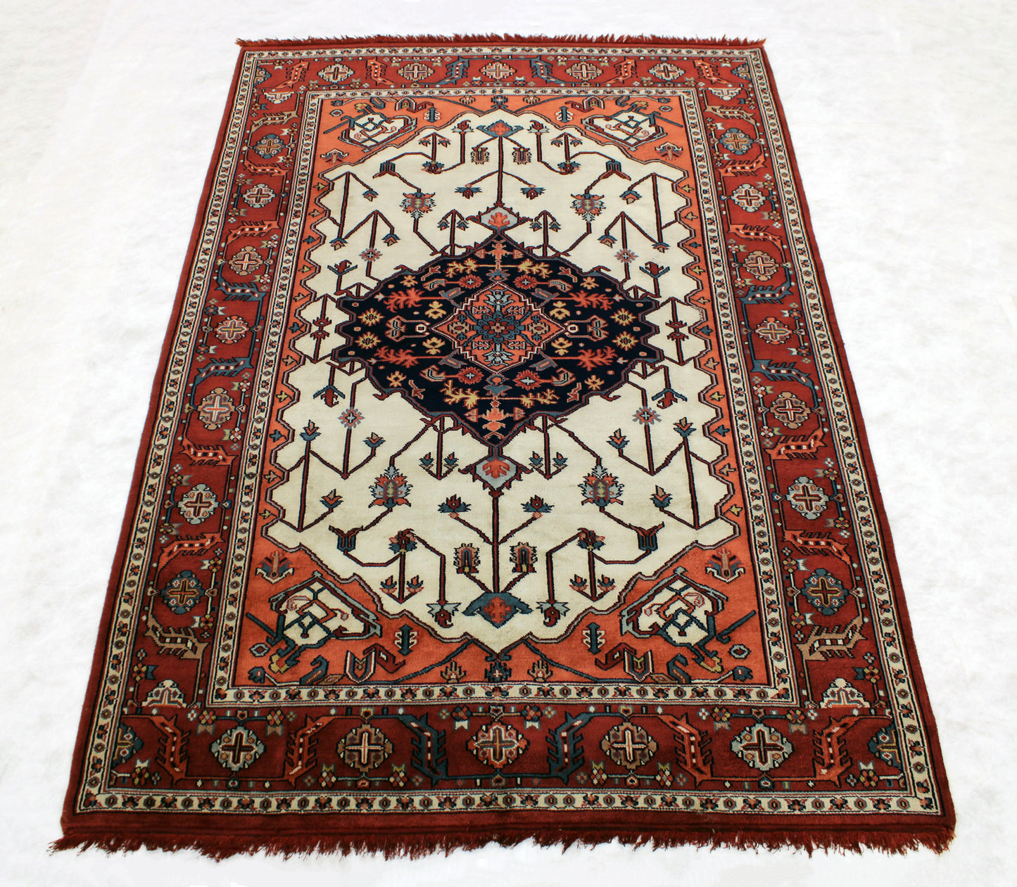 6'0 x 9'0 ft Hand knotted Serapi oriental area soft wool rug