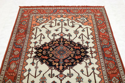 6'0 x 9'0 ft Hand knotted Serapi oriental area soft wool rug