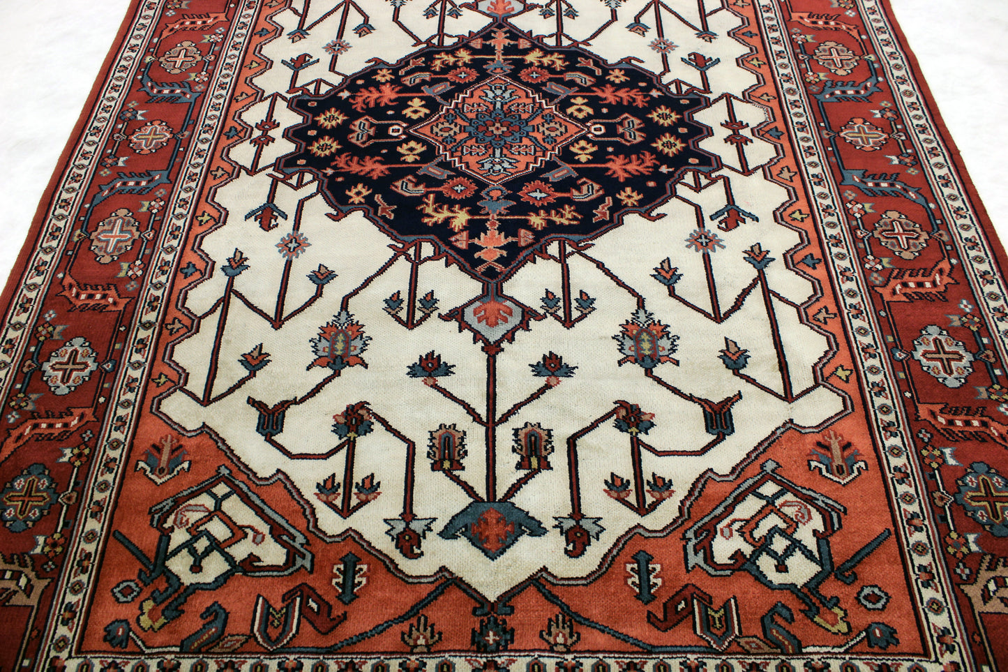 6'0 x 9'0 ft Hand knotted Serapi oriental area soft wool rug
