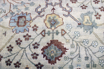 6'3 x 8'11 ft Hand knotted Oushak oriental area wool rug