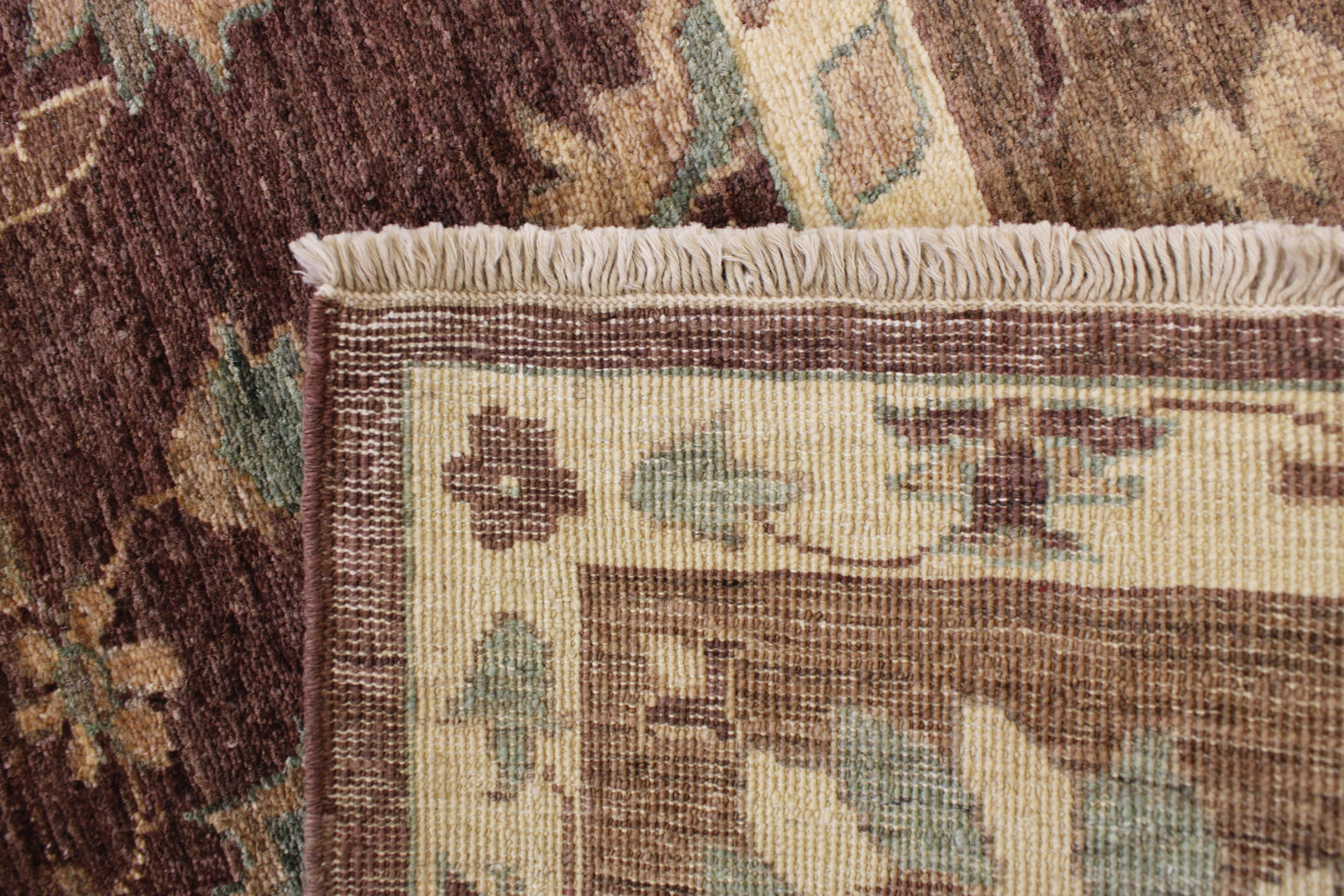 6'2 x 8'11 ft Hand knotted Oushak oriental area wool rug