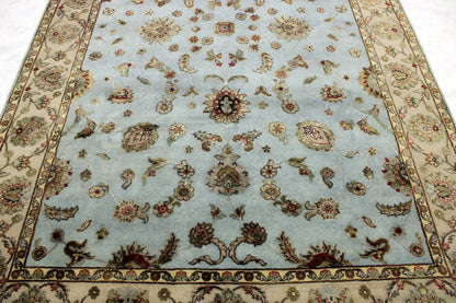 6'0 x 9'2 ft Hand knotted Silk Flower oriental area wool rug