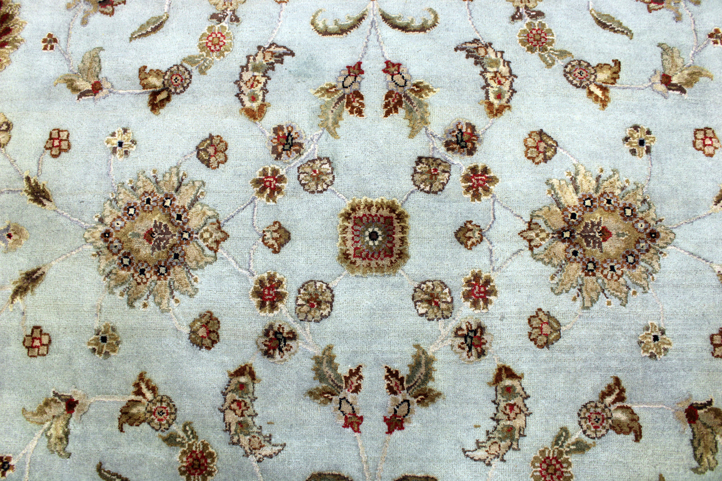 6'0 x 9'2 ft Hand knotted Silk Flower oriental area wool rug