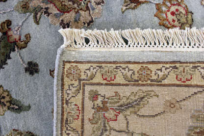 6'0 x 9'2 ft Hand knotted Silk Flower oriental area wool rug
