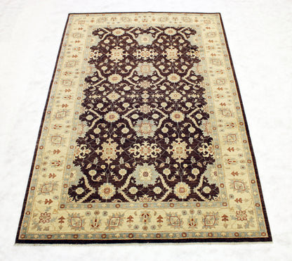6'3 x 8'11 ft Hand knotted Oushak oriental area wool rug